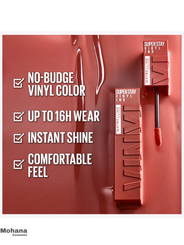 رژلب مایع براق سوپر استی وینیل میبلین Maybelline Superstay Vinyl Ink Liquid Lipstick