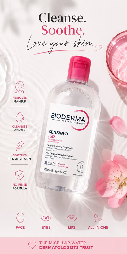 میسلار واتر بایودرما پوست حساس اصل فرانسه مدل Sensibio H2O حجم ۵۰۰میلی لیتر